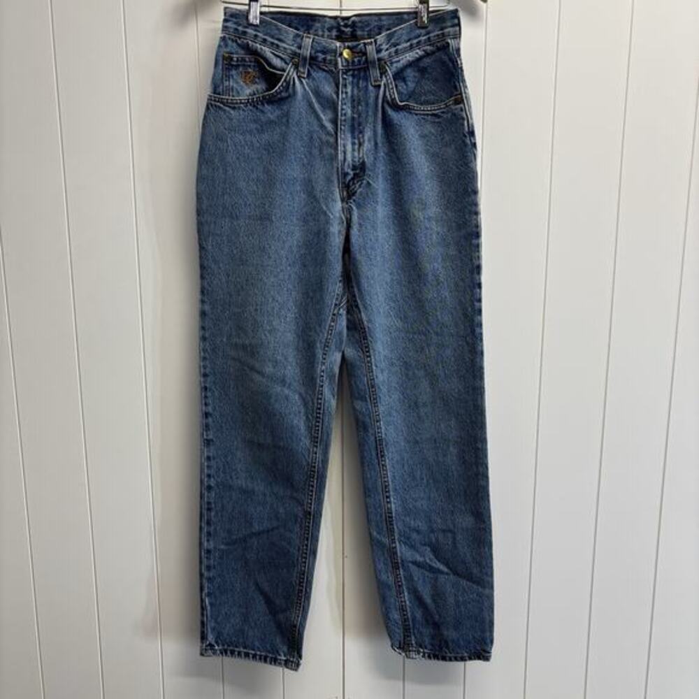 Vintage Diamond Cut Womens Rugged Western Farmgirl Mom Jeans Size 27 High-Rise